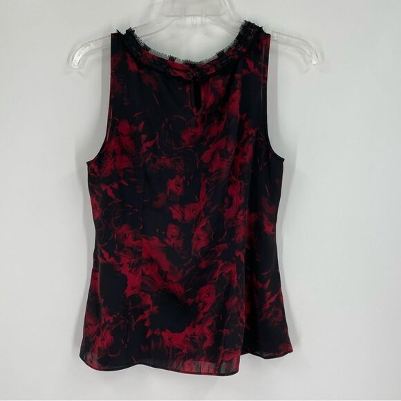 Dana Buchman Women’s Round Neck Black and Red Sleeveless Blouse size S - Picture 3 of 3